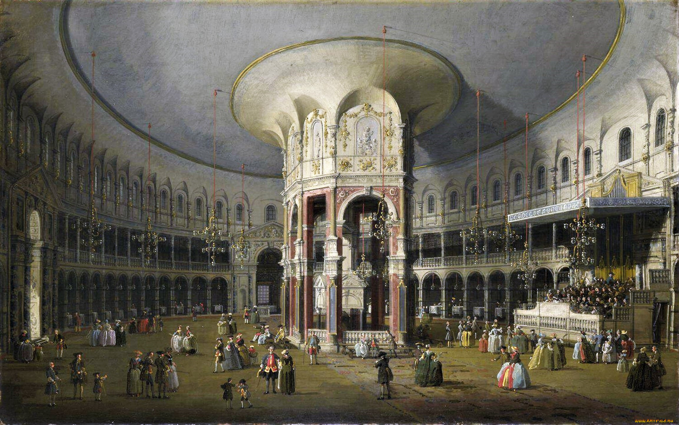 interior rotunda-giovanni antonio canal, , canaletto, , , 